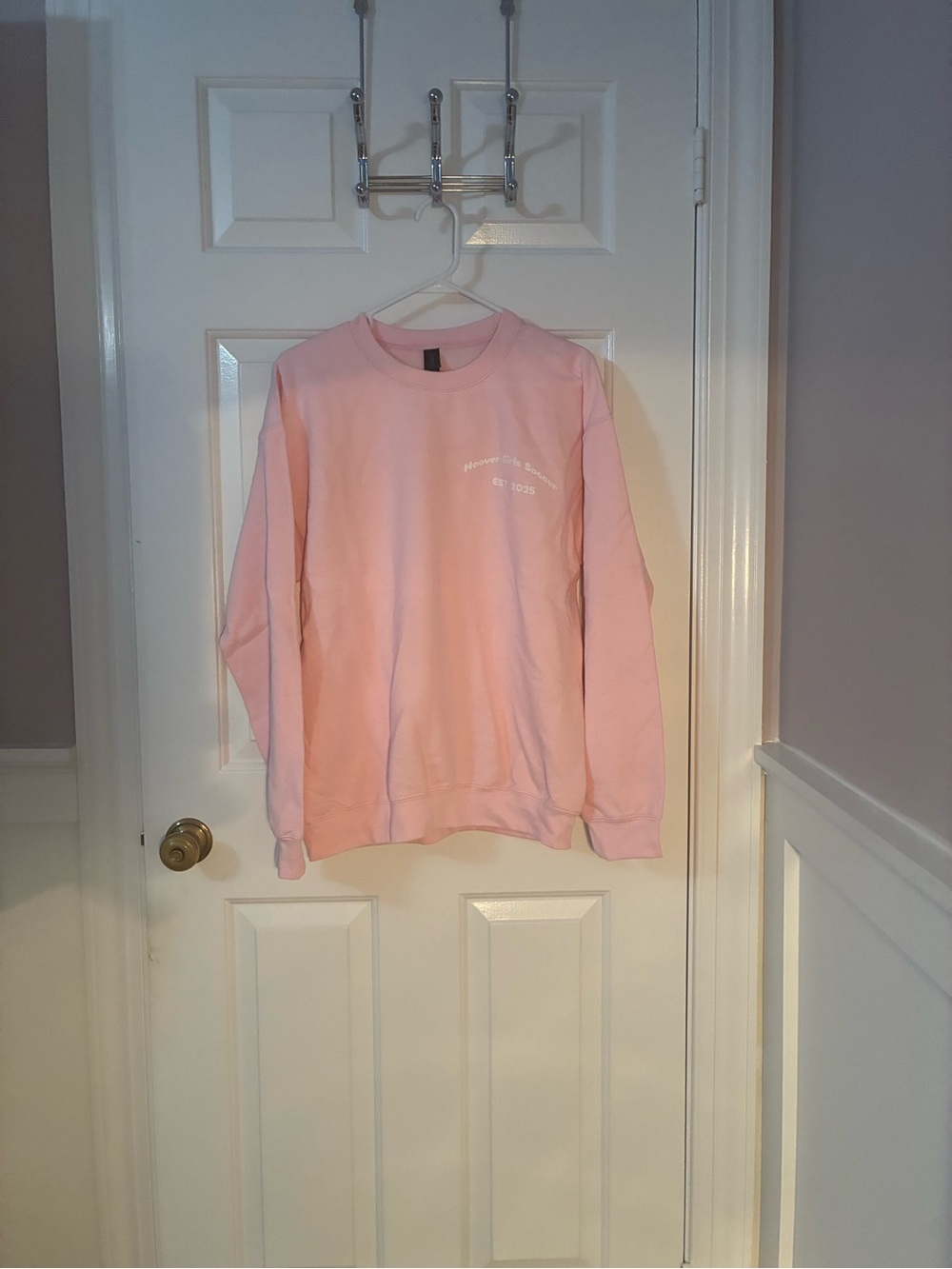 Custom Girls Soccer 2025 Pink Sweater
Size Medium